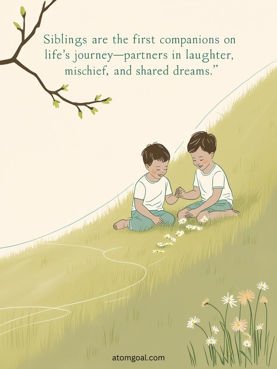 Siblings are the first companions on life'$ journey-~partners in laughter, mischief, and shared dreams.